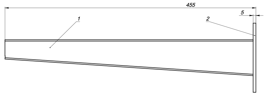 Консоль горизонтальная для размещения кабельного лотка КГ2- 450 шириной 400 мм с крепежным комплектом (УХЛ2,5)