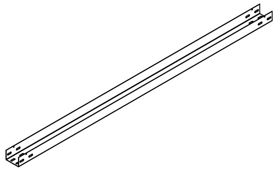 Лоток прямой глухой с крышкой и аксессуарами, высота борта 65 мм, ЛМГ 100ц УТ1,5, 2000 мм